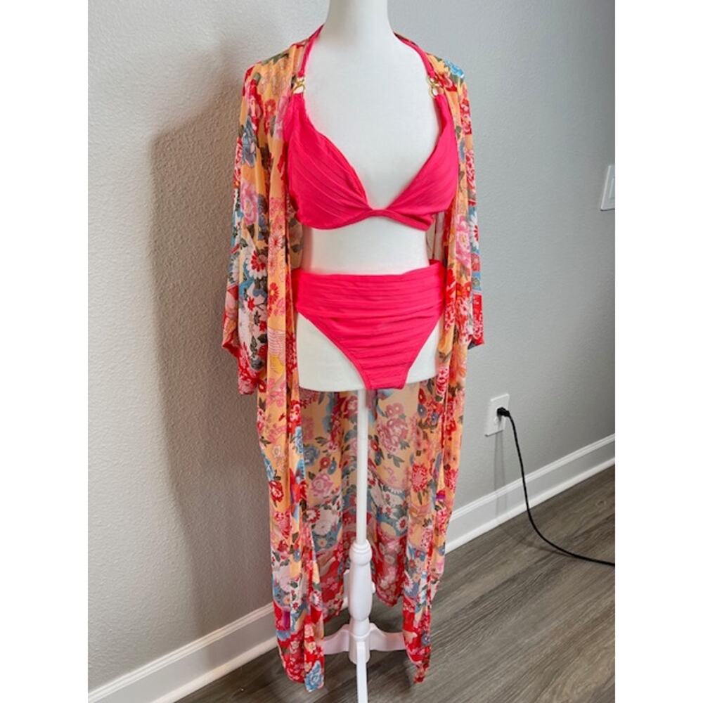 La Blanca NEW Sz 16 Swimsuit Set Linea Costa Bikini Top & Bottom